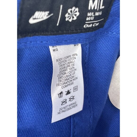 NIKE Hat Blue Size M/L Medium Large Embroidered Logo Baseball Cap Mens Womens - Picture 7 of 8